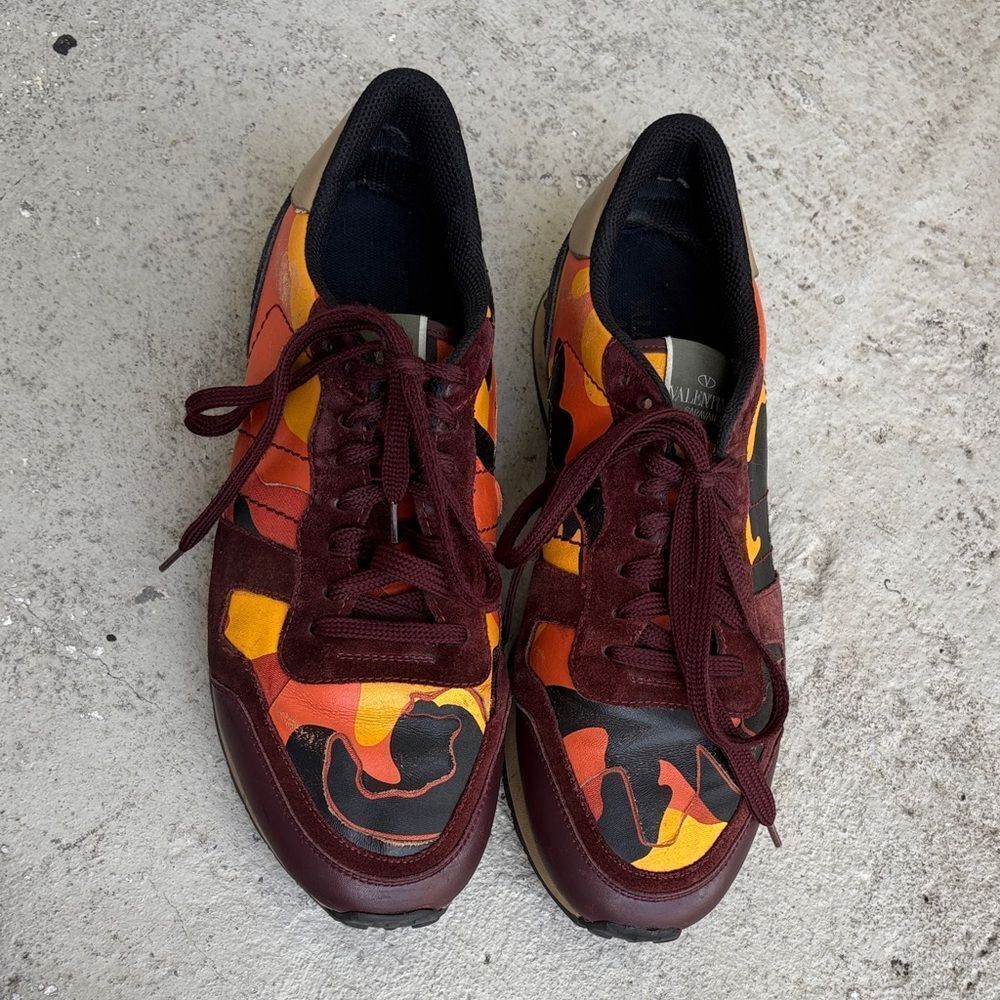 Valentino rock runner orange sneakers